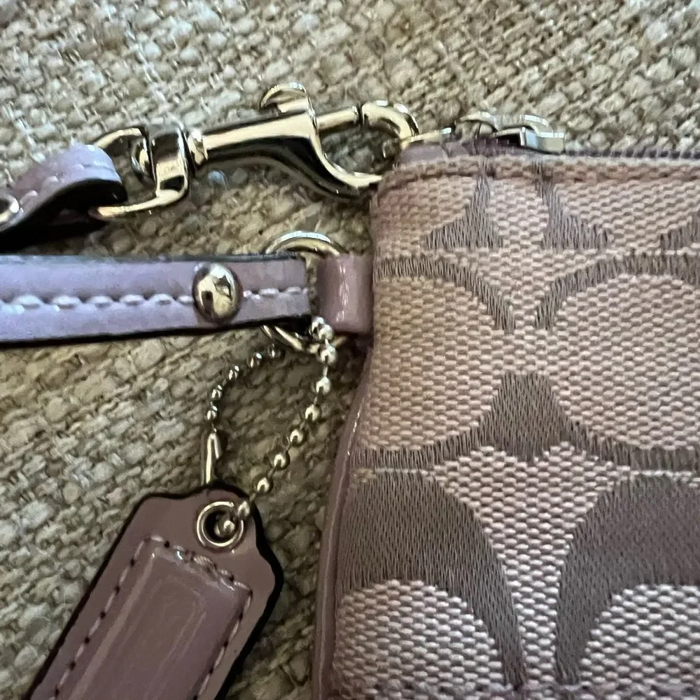 Coach lavender purple wristlet